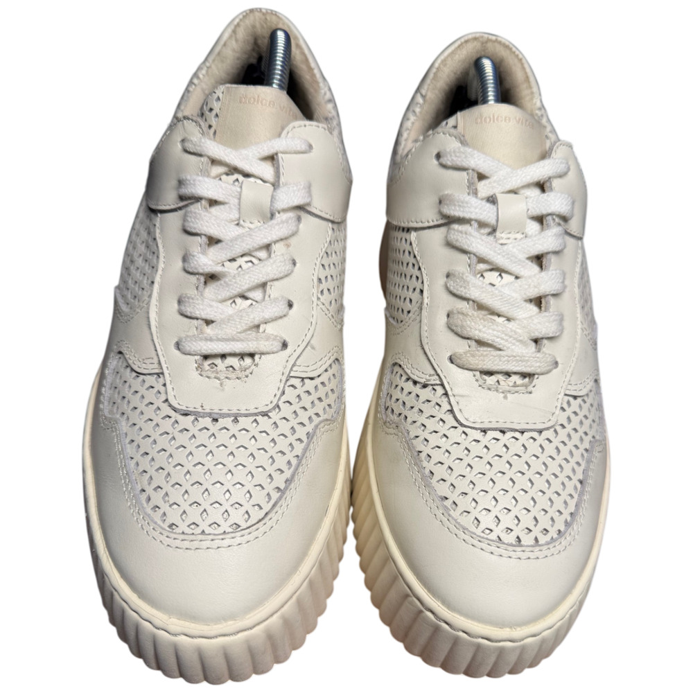 Dolce Vita Dashia Women's 7.5 White Leather Platform Sneakers - Picture 8 of 11